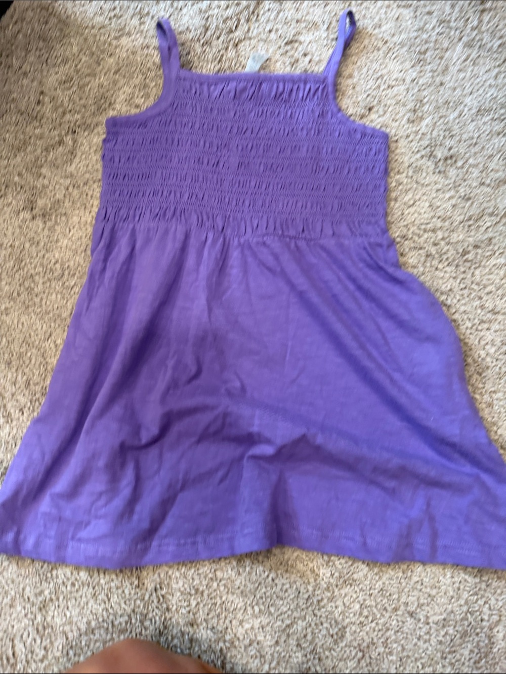 Primary Lilac Smocked Tank Dress for Kids